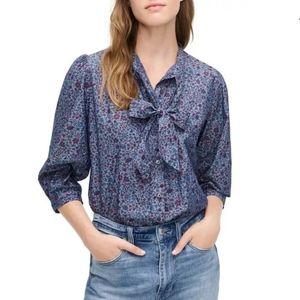 J. Crew Tie Neck Blouse